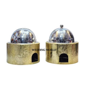 Ensemble de trois casseroles en nacre pour la cuisine Casserole décorative de forme ronde Nouveau chauffe-plats en métal de luxe - Product Image 4