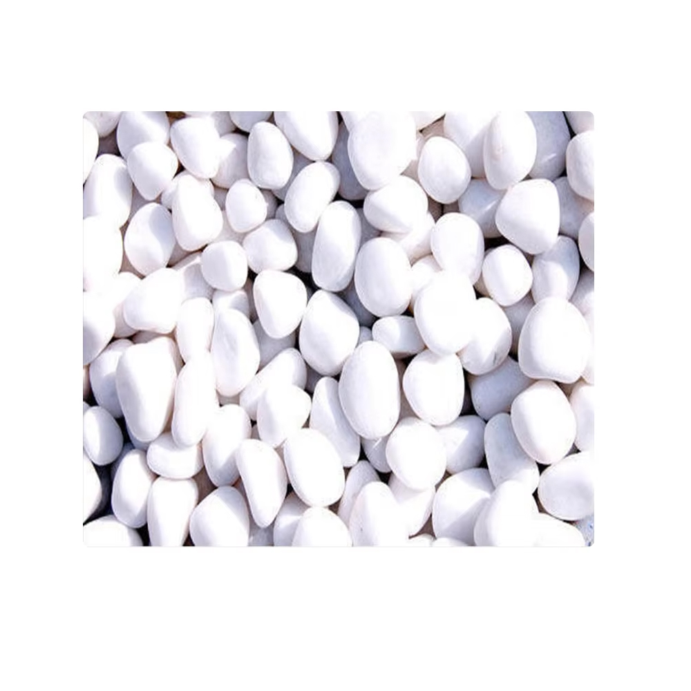 Highly Polished White Cobble Pebbles Stunning Outdoor Landscaping Stones