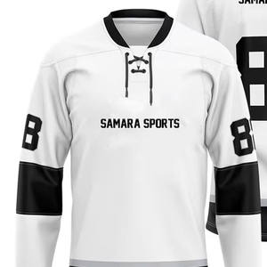 Vente en gros, maillot de hockey sur glace professionnel personnalisé, maillot sublimation de votre numéro de nom pour les jeunes et les adultes - Product Image 2