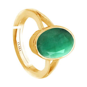 NOVAMART Fine Certified Oval-Cut Natural <b>Emerald</b> Panna Gemstone <b>Rings</b> for Everyday Wear Wholesale Export - Product Image 3