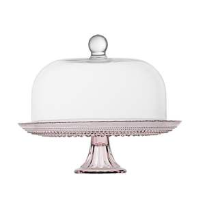 Grand présentoir à gâteaux en verre avec dôme offrant un espace ample pour les gâteaux hauts, les tartes et les créations de pâtisserie décoratives - Product Image 6