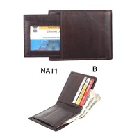 Cartera plegable hecha a mano de cuero genuino para hombre, calidad superior con grabado láser de bloqueo RFID Vintage, el mejor precio, suministro a granel