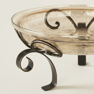 Tazón de servicio de metal de diseño más atractivo con soporte de base de diseñador dorado Tazón de servicio para decoración de boda - Product Image 3