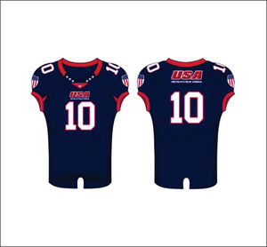 Camiseta de fútbol americano de sublimación para adultos y niños Camiseta de fútbol de poliéster 100% americano - Product Image 3