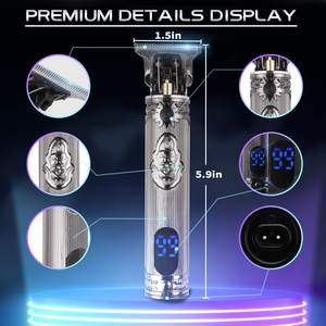 Cortadora de Pelo y Barba Inalámbrica Profesional para Hombre, Silenciosa, Recargable, Afeitadora de Salón con Fuente de Alimentación USB y Batería - Product Image 4