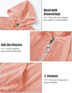 Top <b>Sherpa</b> Velvet <b>Fleece</b> Hoodies for Fuzzy Zip up Hoodie with Pockets Casual Pullover Hooded Sweatshirt - Product Image 6