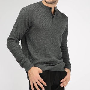 Respirant Style décontracté Logo personnalisé pull hommes pull tricoté sur mesure Slim Fit hommes pull pulls chandails tricotés - Product Image 1