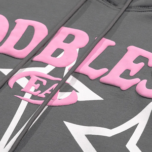 OEM เสื้อมีฮู้ดแบบสวมศีรษะลาย3D ของผู้ชายเสื้อผ้าฟลีซพิมพ์ลายผ้าฝ้ายโพลีเอสเตอร์ปักลายเลือกได้ตามต้องการ - Product Image 5