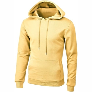Sudadera con capucha clásica de forro polar grueso color amarillo mostaza, premium, unisex, precio mayorista económico - Product Image 1