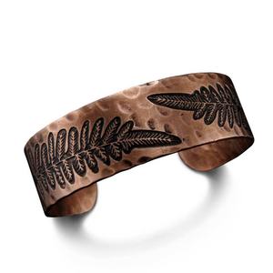 2020 France 12mm Bangles Chunky Antiqued Flower Embossed <b>Copper</b> Cuff <b>Pure</b> <b>Copper</b> Magnetic Therapy rustic hammer texture <b>bracelet</b> - Product Image 3