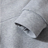 Pas cher Prix Hommes Hiver Survêtement Plain Noir À Manches Longues À Capuche Sweat Respirant Costume Jogger Ensembles Coupe Régulière 100% Coton Polaire