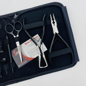 ชุดอุปกรณ์ต่อผมสแตนเลสอย่างยั่งยืนคีมหนีบสีดำด้านปรับแต่งโลโก้ได้ตามต้องการ - Product Image 3