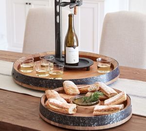 Bandeja de servicio de madera natural ligera y elegante de primera calidad para servir bebidas, comida o tablero de almacenamiento de uso decorativo - Product Image 2