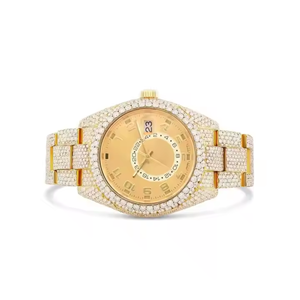 Nueva llegada de lujo envejecido 41mm de acero inoxidable automático diamante reloj 20mm banda cuarzo estilo de negocios de alta calidad Hip Hop - Product Image 2