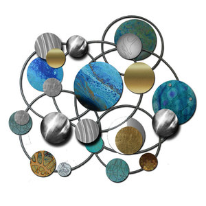 นาฬิกาแขวนผนังสุดหรูอุปกรณ์ตกแต่งบ้านทำจากเหล็กศิลปะติดผนังผู้ผลิตและส่งออกจากอินเดีย - Product Image 1