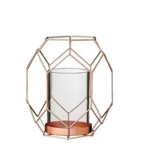 Support votif en métal durable de haute qualité chic et intemporel avec finition dorée pour la décoration de Noël - Product Image 2