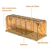 Piège à souris durable et réutilisable, cage de capture vivante pour souris, libération facile, contrôle des rongeurs, intérieur/extérieur