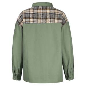 OEM Quilted Ladies Denim Jacket Latest Design Streetwear Adjustable Oversized Long Sleeves Printed Cotton Fabric Pocket Autumn - Product Image 2