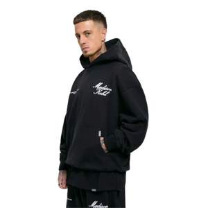 Time Flies Sweat à capuche surdimensionné OTH Noir Polaire en coton épais Coupe décontractée Streetwear Capuche à double doublure Vêtements de luxe modernes - Product Image 1