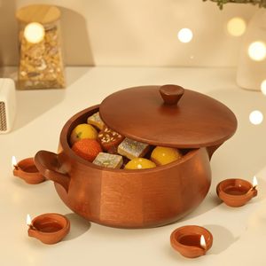 Caja de Madera de Lujo para Chapati de Alta Calidad con Grabados Decorativos, Apta para Lavavajillas y No Tóxica para Almacenamiento de Alimentos en la Cocina - Product Image 5