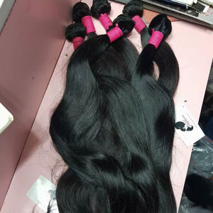 Cheveux humains naturels indiens bruts non traités, doux et soyeux, Remy, cheveux vierges indiens en vrac. - Product Image 6