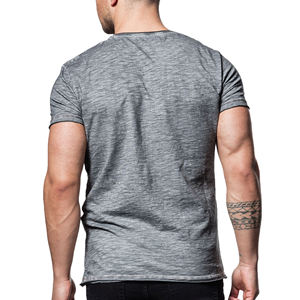 Camisetas Unisex de algodón 100% para hombre, serigrafía con logotipo personalizado, tela con hombros caídos, diseño de gran tamaño y peso pesado - Product Image 2