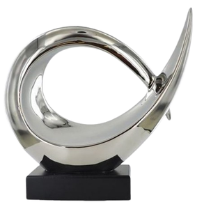 Artículos de mesa Escultura de metal con acabado plateado para bodas Cumpleaños y festivales Artículos decorativos para el hogar Fabricación por India - Product Image 5