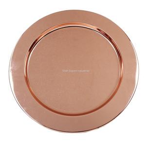 Assiettes rondes personnalisables peintes à la main en acier inoxydable de conception classique pour décor de table à manger - Product Image 4