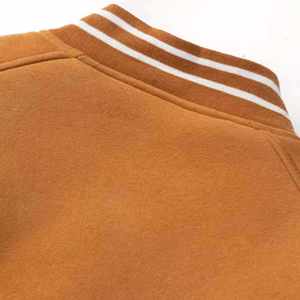 Chaqueta de béisbol universitaria con bordado de béisbol de cuero con parche de chenilla hecha profesional para hombres - Product Image 4