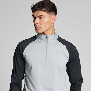 Jersey de algodón con cremallera 1/4 para hombre, camiseta de golf ligera y absorbente de humedad para un juego cómodo y elegante - Product Image 2