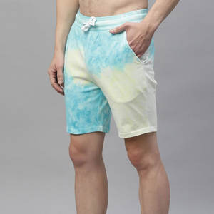 Shorts pour hommes en coton 100% uni, couleur personnalisée, style streetwear, respirant, fermeture à cordon - Product Image 3