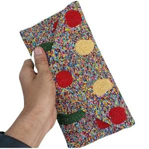 Bolso de hombro de algodón de estilo bohemio para mujer india, bolso de mano con cuentas hecho a mano para compras de noche, bolso de mensajero de estilo bohemio al por mayor - Product Image 1