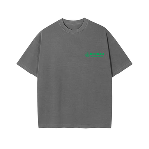 Camiseta de Cuello Redondo para Hombre, 100% Algodón Grueso, Corte Regular, Ecológica, Transpirable, Lavada al Ácido, Estilo Vintage - Product Image 4