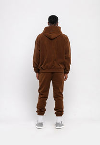 Casual Streetwear <b>Men's</b> Heavyweight Breathable Quick Dry 100% <b>Micro</b> <b>Fleece</b> Oversized Pullover Hoodie Customizable Tracksuit Set - Product Image 6
