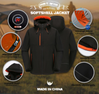 Veste de cyclisme imperméable à capuche pour homme, softshell, légère, réfléchissante, coupe-vent, pour activités de plein air