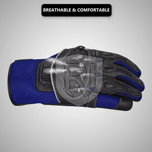 Venta al por mayor de guantes de moto de cuero transpirable de alta calidad mejor material hecho para ropa de carreras - Product Image 5