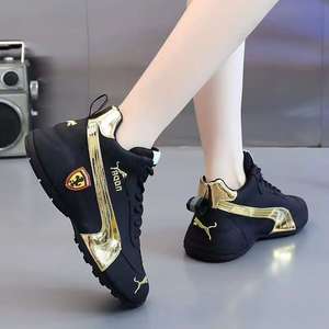 Zapatillas de Paseo Versátiles para Mujer con Alzas, Superficie de Cuero Impermeable, Malla Transpirable y Bordados - Product Image 3