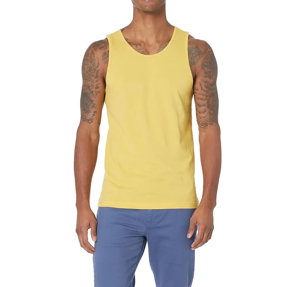 New Stylish Wholesale High-Quality vintage Cotton Custom Men's Tank Top Manufacturer custom streetwear men's vest