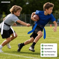 Accessoires pour sports de plein air Triple menace Quick-down Pop Printing Logo Ceinture personnalisée Drapeau de football Drapeau de la ceinture de football