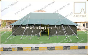 Tente de poteau IP personnalisée 100% coton toit supplémentaire tissu PVC & PE tente quatre saisons utilisée dans toutes les zones tentes de système de suspension de cordes - Product Image 4