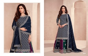 เสื้อทีเชิโน่ลายดอกไม้บานล่าสุดผ้าคอตต้อนแฟนซีหลากสีปักลายสไตล์อินเดียเสื้อผ้าปากีสถาน - Product Image 2