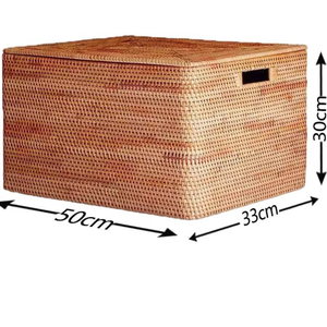 Vietnamese Factory Direct Wholesale Best Home Decorators' Choice Excellent Price Rattan Bin for <b>Laundry</b> Storage Natural Wicker - Product Image 3