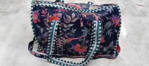 Bolsa de Viaje Deportiva Informal de Terciopelo Azul Indio Hecha a Mano, Bolsa de Gimnasio de Gran Capacidad con Cierre de Cremallera Táctica de Alta Calidad - Product Image 3