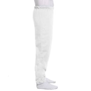 Pantalones de chándal de lana de peso pesado blancos con logotipo personalizado, pantalones deportivos para correr con cintura elástica, pantalones deportivos con cordón - Product Image 2