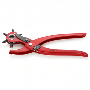 Knipex Revolving Punch Pliers Red Powder-Coated <b>Leather</b> <b>Tool</b> - Product Image 3