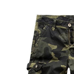 กางเกงคาร์โก้ยืดได้พิมพ์ลายสีพื้นสไตล์ลำลองมีให้เลือกทุกขนาด - Product Image 3