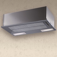 Hotte encastrée grise de conception italienne de haute qualité 56cm 270 M3/h avec filtre de blocage de lumière LED pour échappement de cuisine Made in Italy