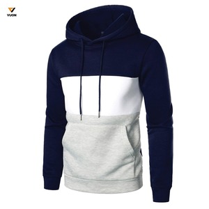 Sudaderas con capucha de alta calidad para hombre, algodón liso grueso y pesado con parte inferior de costilla, logotipo bordado personalizado, ropa de calle para invierno - Product Image 2