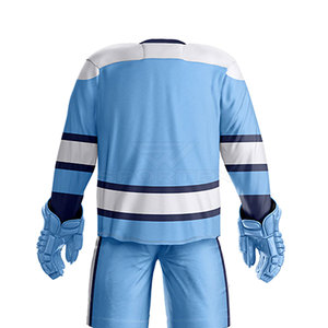 Most Popular Plus Size Adult Ice Hockey Uniform Sleek Style with Customizable Logo Design 100% Polyester Anti-Bacterial - Product Image 6