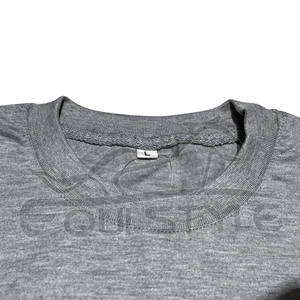 Vente en gros T-shirts 100% coton Séchage rapide Gris Plus Size Noir Silicone Imprimé Logo T-shirt Fabricant Pakistan - Product Image 3